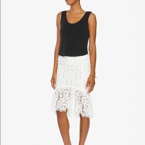 Intermix Lace Trumpet Skirt